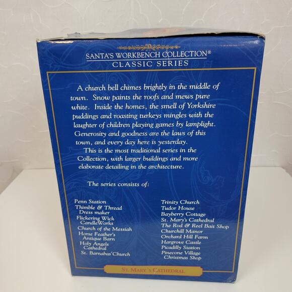 Santa's Workbench Classic Porcelain Lighted House St Mary's Cathedral 479-3998 - Picture 14 of 16